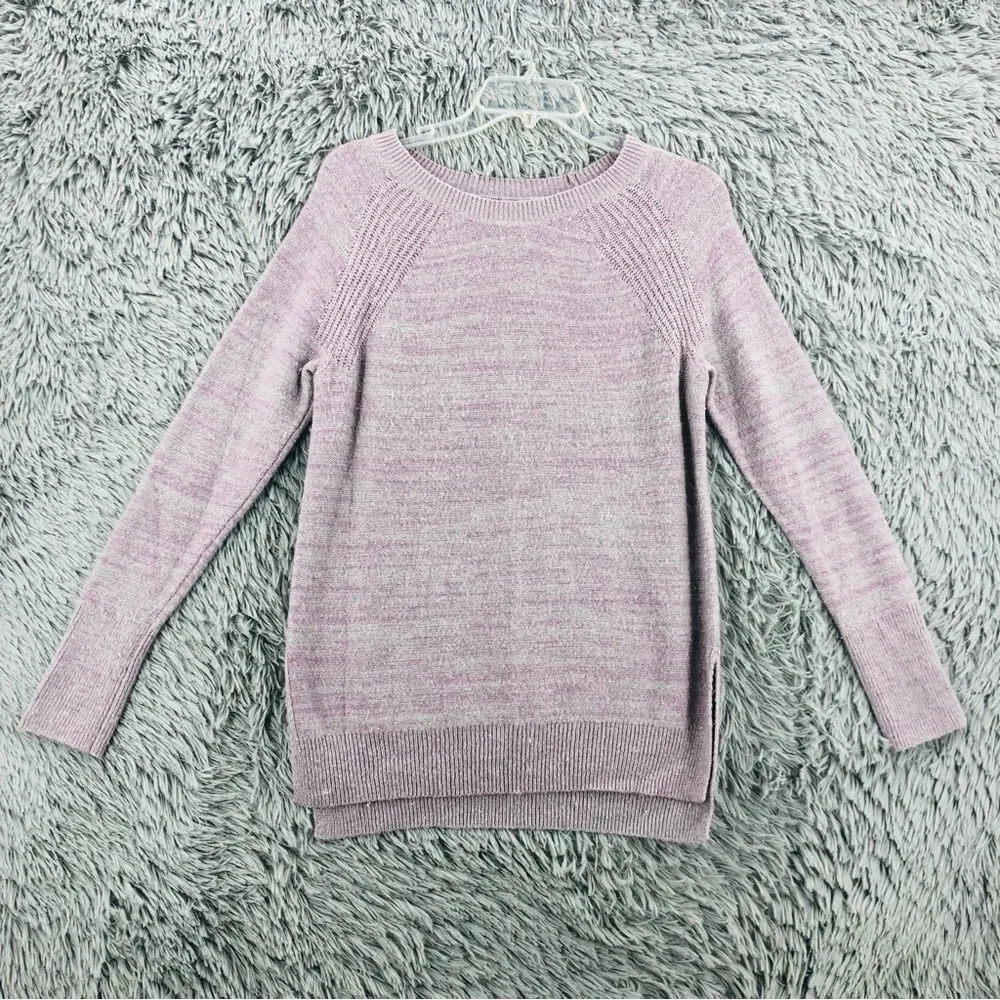 Lou & Grey Sweater Womens Alpaca Wool Blend Small Purple Long Soft Lightweight